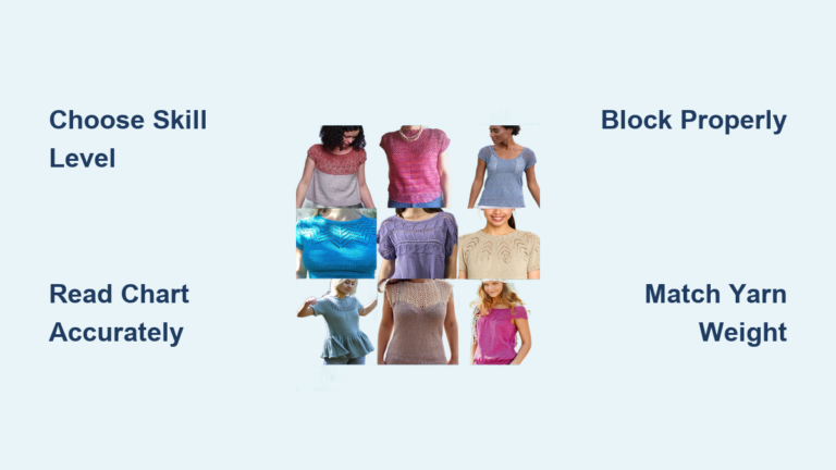 Easy Lace Blouse Knitting Pattern for Beginners